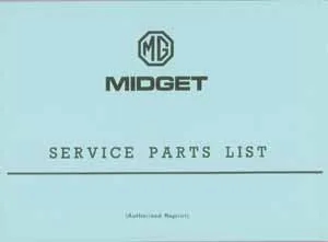 0015 - MIDGET MK I PARTS LIST