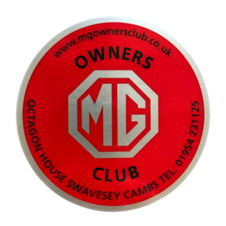 0120 - MG OWNERS' CLUB STICKER