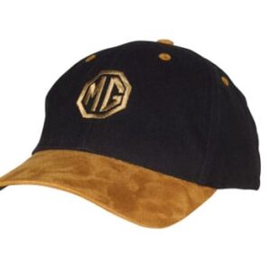 5045 - MG SUEDE PEAK CAP - BLACK/TAN