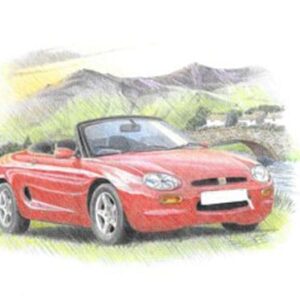 MG F PRINT - HAND-COLOURED