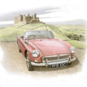 MGB PRINT - HAND-COLOURED
