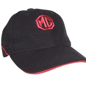 5449 - MG PREMIUM TWILL CAP BLACK/RED