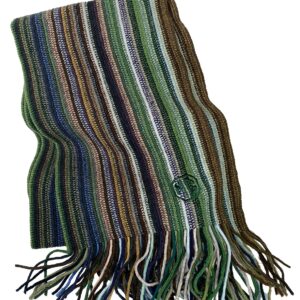 5677 - LAMBSWOOL SCARF - GREEN STRIPE