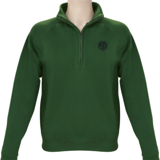 5672 - PREMIUM ZIP NECK MG SWEATSHIRT GREEN