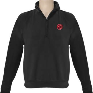 5673 - PREMIUM ZIP NECK MG SWEATSHIRT BLACK