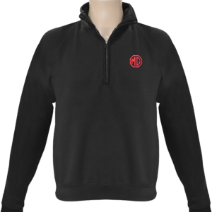 5673 - PREMIUM ZIP NECK MG SWEATSHIRT BLACK