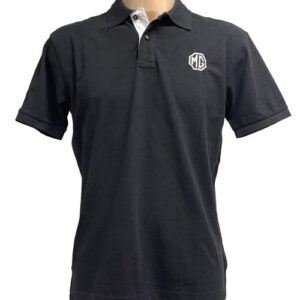 5711 - BLACK POLO SHIRT WITH WHITE TRIM