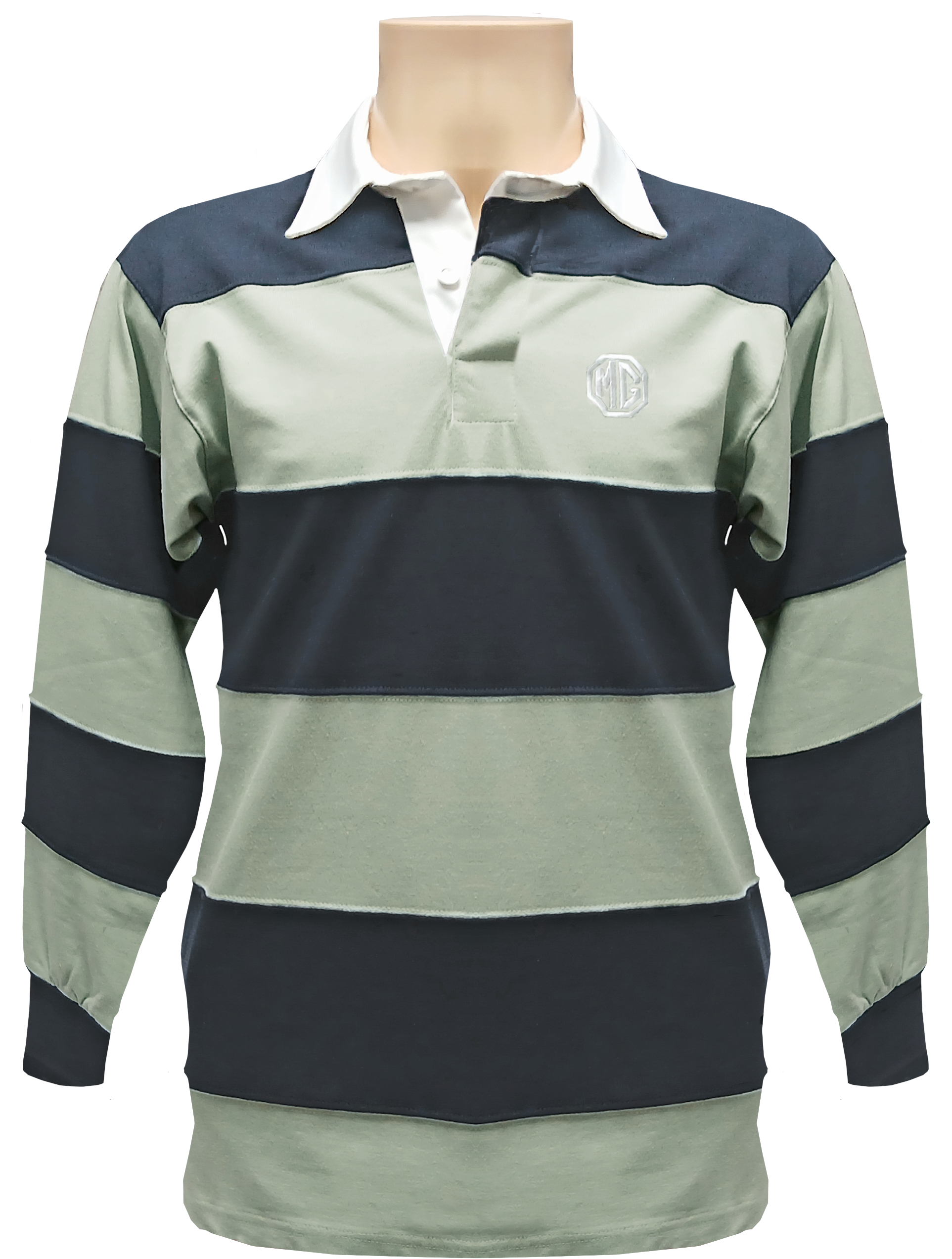5733 - DUCKEGG/ NAVY STRIPED RUGBY SHIRT