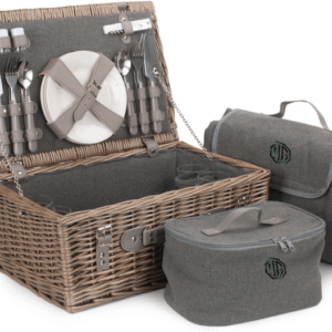 5737 - PICNIC HAMPER GREY TWEED