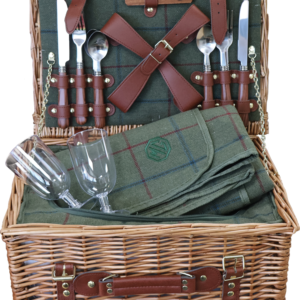 5774 - GREEN TWEED 4 PERSON HAMPER